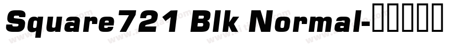 Square721 Blk Normal字体转换